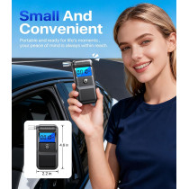 Portable Breathalyzer with 10 Mouthpieces | Personal Alcohol Tester for Home Use