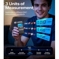 Portable Breathalyzer with 10 Mouthpieces | Personal Alcohol Tester for Home Use