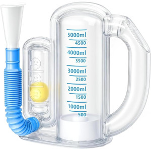 Incentive Spirometer for Deep Breathing - Adult & Kids Lung Trainer 5000ml