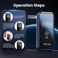 Éthylotests portables pro précis avec 8 embouts réutilisables