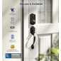 Veise VE017 Fingerprint Smart Door Lock, 7-in-1 Keyless Entry, App Control, Auto Lock, Matte Black