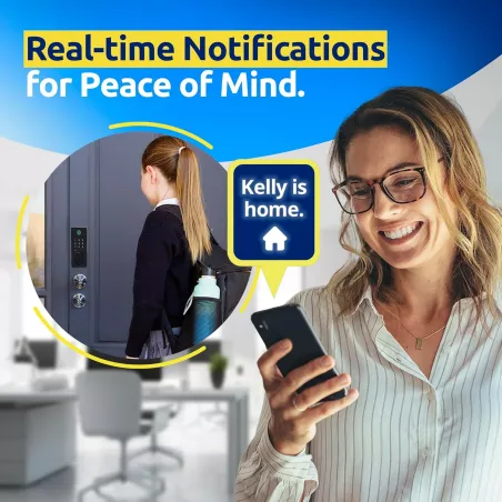 LOCKSTAR® Serrure Intelligente sans Clé • App, Empreinte, Code, Carte, Clé, Compatible Maison Connectée