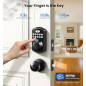 Veise Matte Black Fingerprint Door Lock with Keyless Entry, Electronic Keypad, Auto-Locking & Waterproof Veise Matte Black Fingerprint Door Lock with Keyless Entry, Electronic Keypad, Auto-Locking & Waterproof