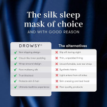 Masque sommeil en soie DROWSY - Confort et obscurité totale