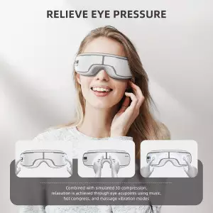 Eye Massager with Heat, Music & Compression – Relief for Eye Strain & Migraine