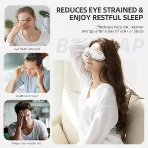 Eye Massager with Heat, Music & Compression – Relief for Eye Strain & Migraine