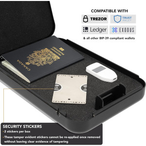 Crypto Seed Bank: Steel Backup Wallet with Precise Engraving & 2 Cards