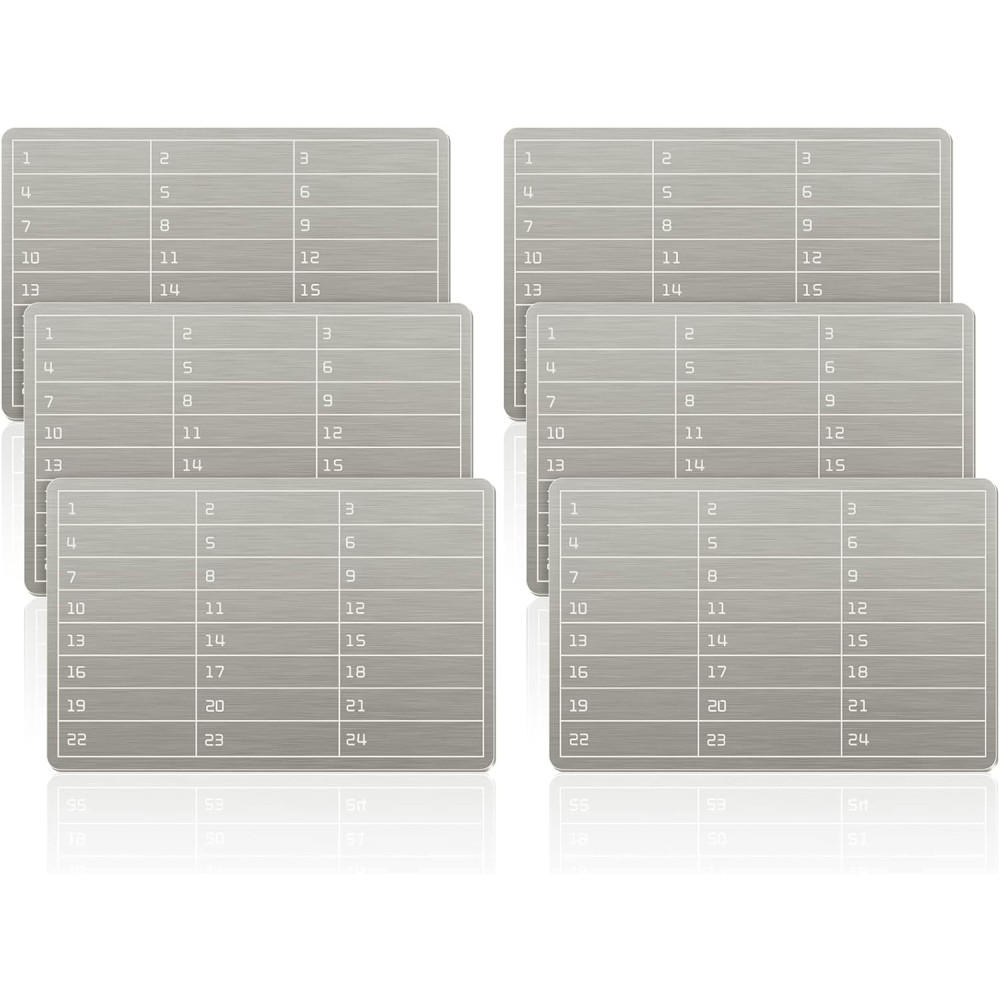 6-Plate Steel Crypto Wallet for Bitcoin Seed Storage & Cold Backup