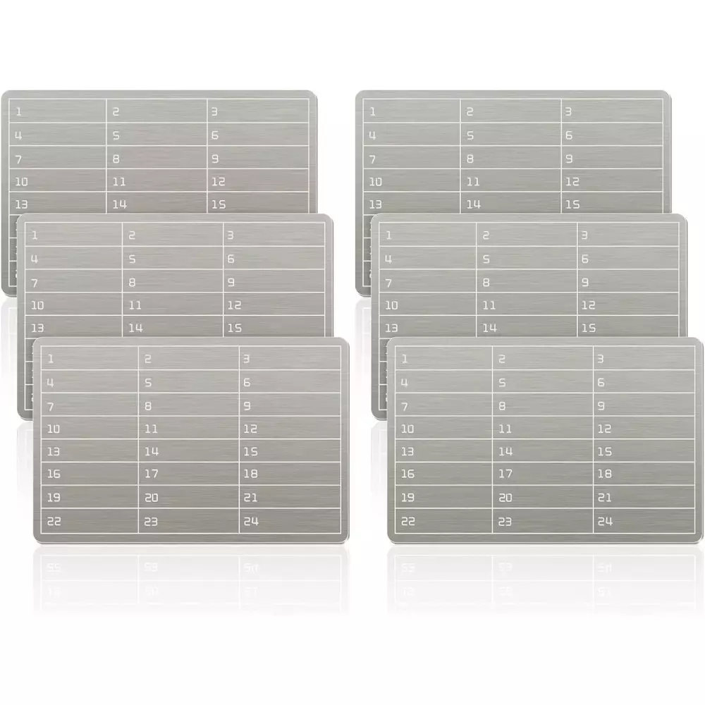 6-Plate Steel Crypto Wallet for Bitcoin Seed Storage & Cold Backup