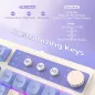 Clavier AULA 99 touches Tri-Mode Bluetooth/2.4GHz/USB-C RGB rétroéclairage media knob pour gaming - Violet