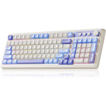 AULA 99 Key Tri-Mode Creamy Purple RGB Mechanical Gaming Keyboard