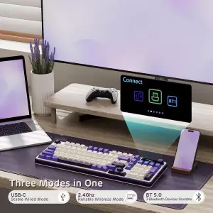 RK Royal Kludge S98 Wireless Mechanical Keyboard with Smart Display & Knob