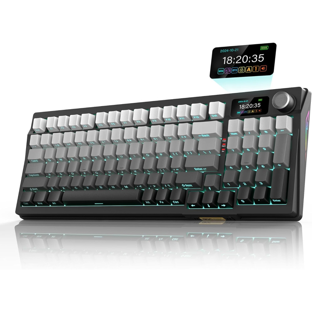 RedThunder K95 Wireless Mechanical Keyboard with TFT Screen & RGB Backlit