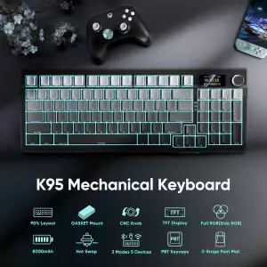 RedThunder K95 Wireless Mechanical Keyboard with TFT Screen & RGB Backlit