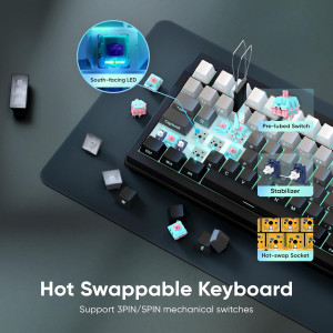 RedThunder K95 Wireless Mechanical Keyboard with TFT Screen & RGB Backlit