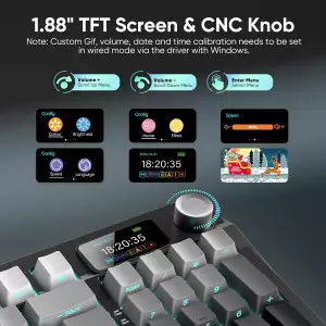 RedThunder K95 Wireless Mechanical Keyboard with TFT Screen & RGB Backlit