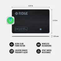 Carte Tracker Ridge Wallet compatible Apple Find My, IP68