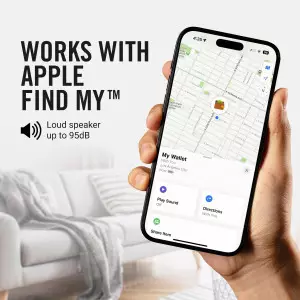 Ridge Wallet Tracker Card – Tile Slim Compatible with Apple Find My, IP68 Waterproof