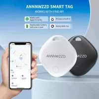 ANNNWZZD Pack de 4 AirTags Ultra Légers, Compatibles Apple Find My, Localisateur Clés, Portefeuille, Bagages