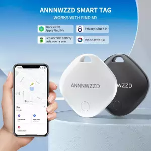 ANNNWZZD AirTag 4 Pack - Apple Find My Tracker for Keys & Bags