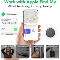 Air Tracker Tags 4-Pack : Localisateur Bluetooth Intelligent Compatible Apple Find My (iOS uniquement)