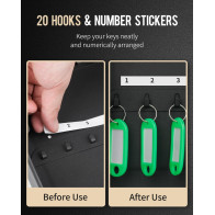Uniclife 20-Key Cabinet with Combination Lock & Colorful Key Tags