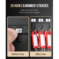 Uniclife 28-Key Cabinet with Combination Lock & Colorful Key Tags