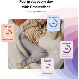 Apollo Neuro Wearable + 12-Month AI SmartVibes | Sleep Aid & Stress Relief