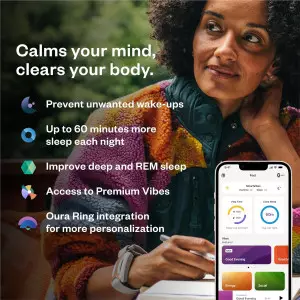 Apollo Neuro Wearable + 12-Month AI SmartVibes | Sleep Aid & Stress Relief