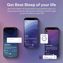 Apollo Neuro Wearable + 12-Month AI SmartVibes | Sleep Aid & Stress Relief