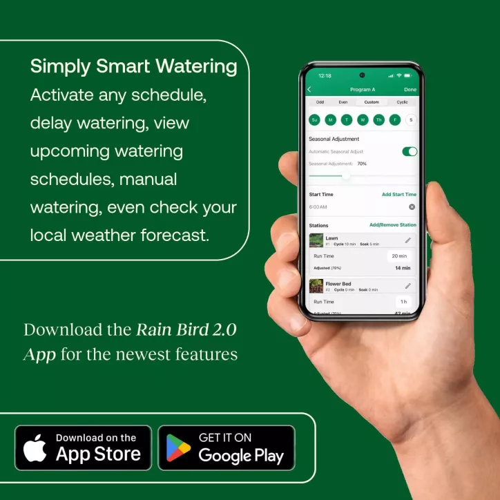 Rain Bird ARC8 - Programmateur d'arrosage intelligent WiFi 8 zones, compatible Alexa, certifié EPA WaterSense