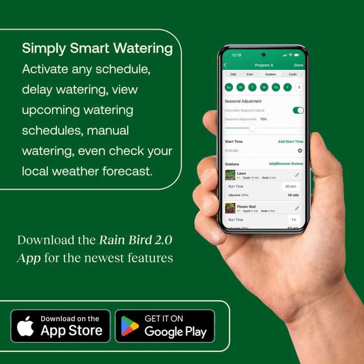 Rain Bird ARC8 Smart WiFi Irrigation Controller, 8-Zone, Alexa Compatible, EPA WaterSense Certified Rain Bird ARC8 Smart WiFi Irrigation Controller, 8-Zone, Alexa Compatible, EPA WaterSense Certified