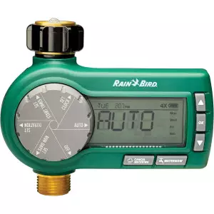 Rain Bird 1ZEHTMRP Digital Hose End Timer – Battery Operated, Brass Inlet