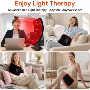 3-in-1 Red Light Therapy Mat & Panel for Face, Body & Pain Relief