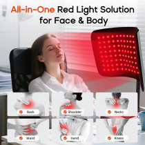 3-in-1 Red Light Therapy Mat & Panel for Face, Body & Pain Relief