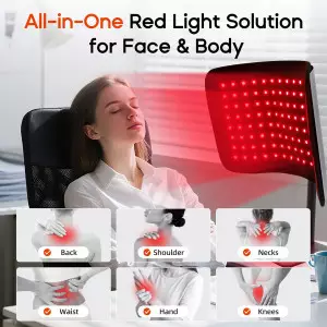 3-in-1 Red Light Therapy Mat & Panel for Face, Body & Pain Relief