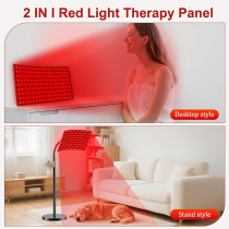 Red & Infrared Light Therapy Lamp with Adjustable Stand for Full Body