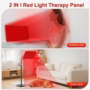 Red & Infrared Light Therapy Lamp with Adjustable Stand for Full Body