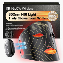 INIA Wireless Red Light Therapy Mask for Face | Rechargeable Glow Mask