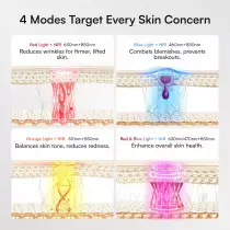 INIA Wireless Red Light Therapy Mask for Face | Rechargeable Glow Mask