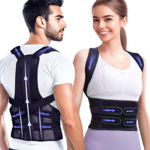 Posture Corrector Full Back Brace for Men & Women – Adjustable Pain Relief