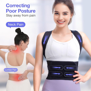 Posture Corrector Full Back Brace for Men & Women – Adjustable Pain Relief