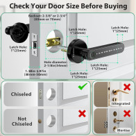 Fingerprint Door Lock Biometric Keypad Keyless Entry for Home & Office