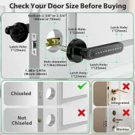 Fingerprint Door Lock Biometric Keypad Keyless Entry for Home & Office