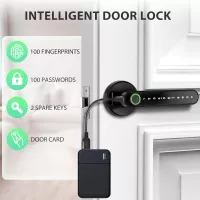 Serrure à empreinte digitale avec clavier, entrée sans clé pour porte de chambre, bureau, hôtel, appartement