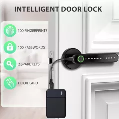 Serrure à empreinte digitale avec clavier, entrée sans clé pour porte de chambre, bureau, hôtel, appartement