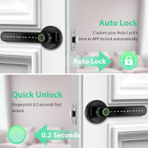 Fingerprint Door Lock Biometric Keypad Keyless Entry for Home & Office