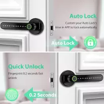 Fingerprint Door Lock Biometric Keypad Keyless Entry for Home & Office