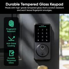 Wyze Auto-Lock Bolt v2 - Serrure Intelligente Sans Clé à Empreinte, Wi-Fi, Auto-Verrouillage, 8 Mois Batterie