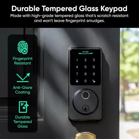 Wyze Auto-Lock Bolt v2 - Serrure Intelligente Sans Clé à Empreinte, Wi-Fi, Auto-Verrouillage, 8 Mois Batterie